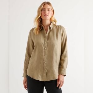 Women's Cream Button-Up Shirt